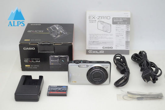 良品 CASIO カシオ EXILIM EX-ZR10 コンパクトデジタルカメラ シルバー 元箱付 251126m