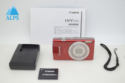 美品 Canon キヤノン IXY 200 コンパクトデジタルカメラ レッド 251129f