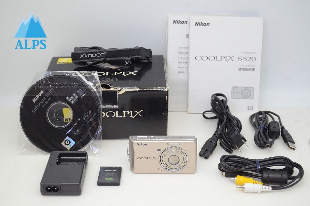 良品 Nikon ニコン COOLPIX S520 コンパクトデジタルカメラ ライトブロンズ 元箱付 251202p