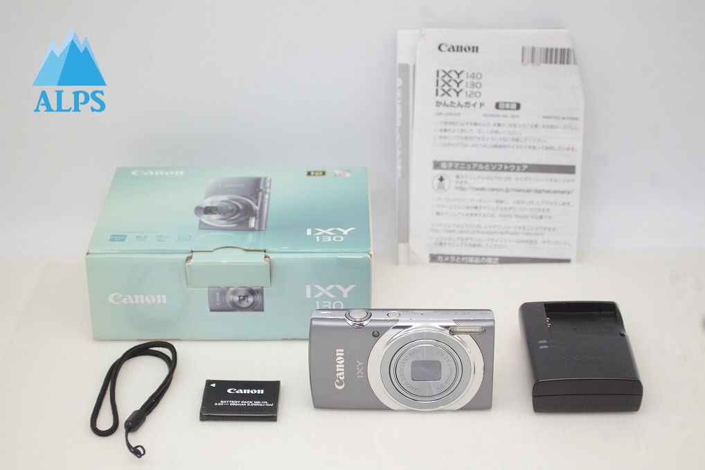 良品 Canon キヤノン IXY 130 コンパクトデジタルカメラ グレー 元箱付 251203b