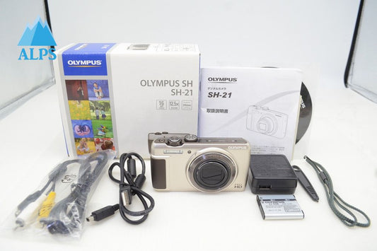 OLYMPUS オリンパス STYLUS SH-21 コンパクトデジタルカメラ ゴールド 元箱付 251203f
