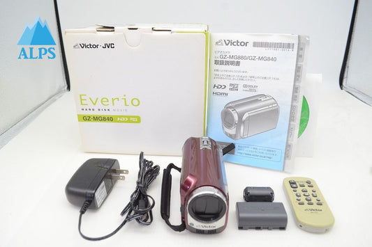 美品 JVC ケンウッド Everio GZ-MG840 デジタルビデオカメラ レッド 元箱付 251202j