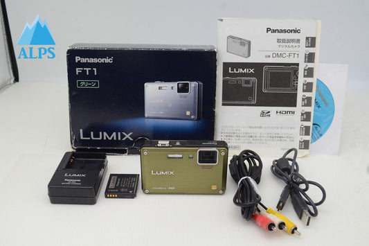 美品 Panasonic パナソニック LUMIX DMC-FT1 コンパクトデジタルカメラ グリーン 元箱付 251204v