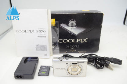 Nikon ニコン COOLPIX S570 コンパクトデジタルカメラ シルバー 元箱付 251209a