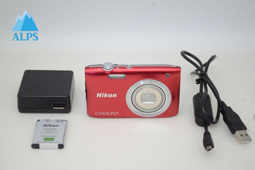 良品 Nikon ニコン COOLPIX S2900 コンパクトデジタルカメラ レッド 251205j