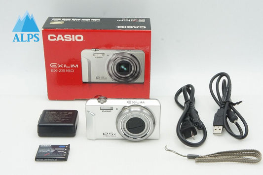 美品 CASIO カシオ EXILIM EX-ZS160 コンパクトデジタルカメラ シルバー 元箱付 251224z
