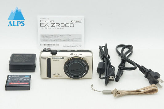 美品 CASIO カシオ HIGH SPEED EXILIM EX-ZR300 コンパクトデジタルカメラ ゴールド 251223af