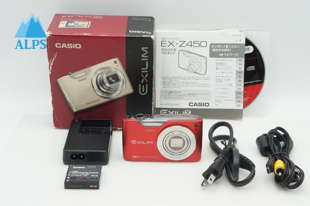 CASIO カシオ EXILIM EX-Z450 コンパクトデジタルカメラ レッド 元箱付 260113b