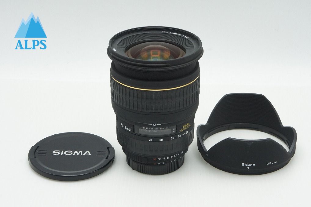 良品 SIGMA シグマ 24-70mm F2.8 D EX DG MACRO Nikon ニコン Fマウント フルサイズ ズームレンズ フード付 260116m
