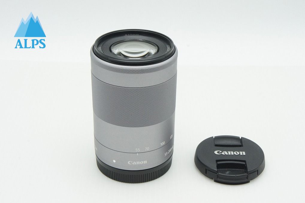 美品 Canon キヤノン EF-M 55-200mm F4.5-6.3 IS STM EF-Mマウント ズームレンズ シルバー 260121t
