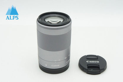 美品 Canon キヤノン EF-M 55-200mm F4.5-6.3 IS STM EF-Mマウント ズームレンズ シルバー 260121t
