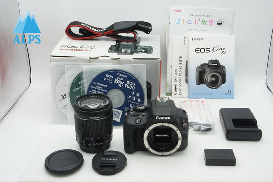 良品 Canon キヤノン EOS Kiss X7 ボディ+ EF-S 18-55 IS STM レンズキット デジタル一眼レフカメラ 元箱付 260121w