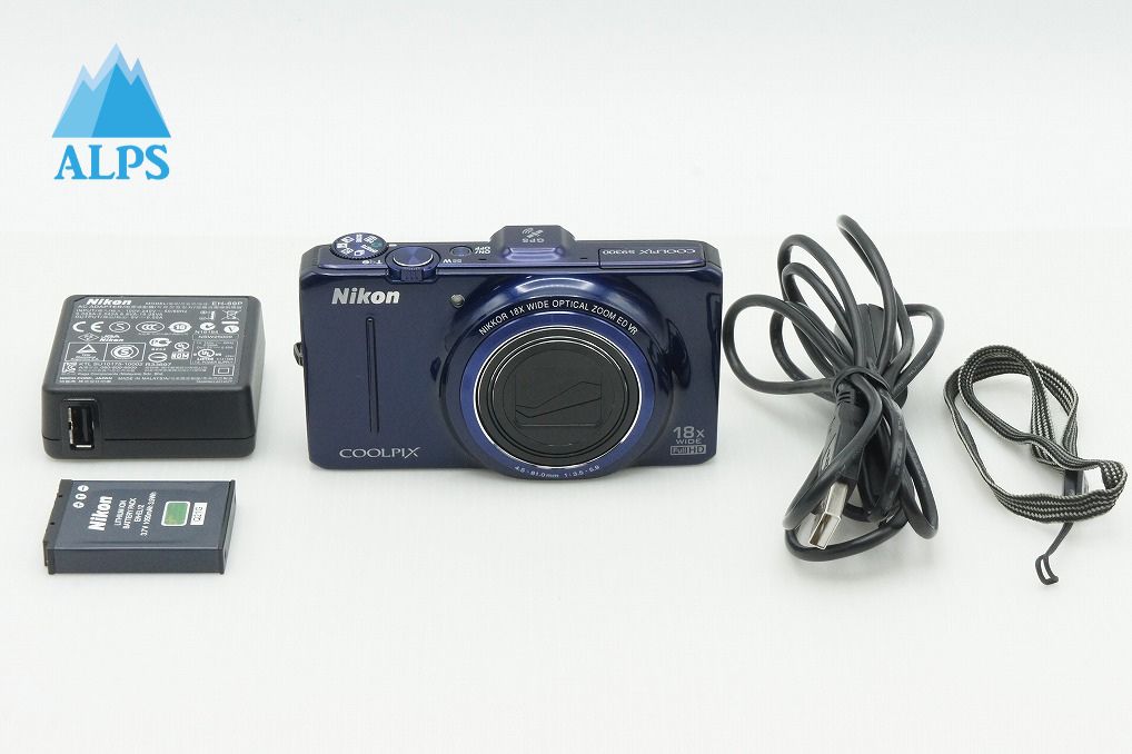 美品 Nikon ニコン COOLPIX S9300 コンパクトデジタルカメラ ネイビーブルー 260122d