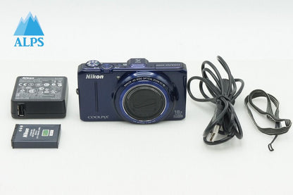 美品 Nikon ニコン COOLPIX S9300 コンパクトデジタルカメラ ネイビーブルー 260122d