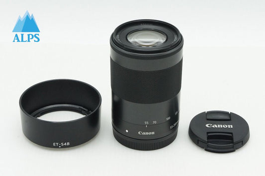良品 Canon キヤノン EF-M 55-200mm F4.5-6.3 IS STM EF-Mマウント ズームレンズ ブラック フード付 260122k