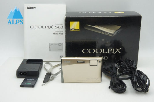 良品 Nikon ニコン COOLPIX S60 コンパクトデジタルカメラ リッチゴールド 元箱付 260123u