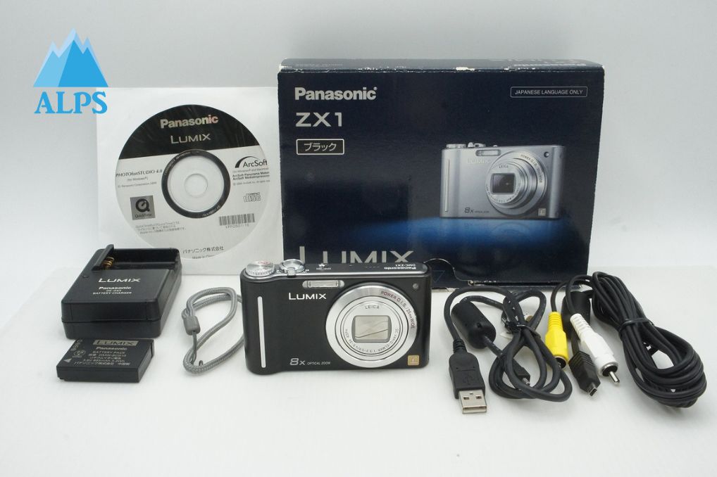 美品 Panasonic パナソニック LUMIX DMC-ZX1 コンパクトデジタルカメラ ブラック 元箱付 260123ab