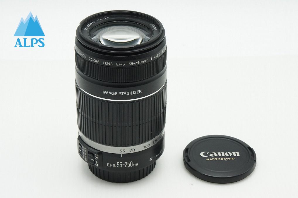 良品 Canon キヤノン EF-S 55-250mm F4-5.6 IS APS-C ズームレンズ 260126e