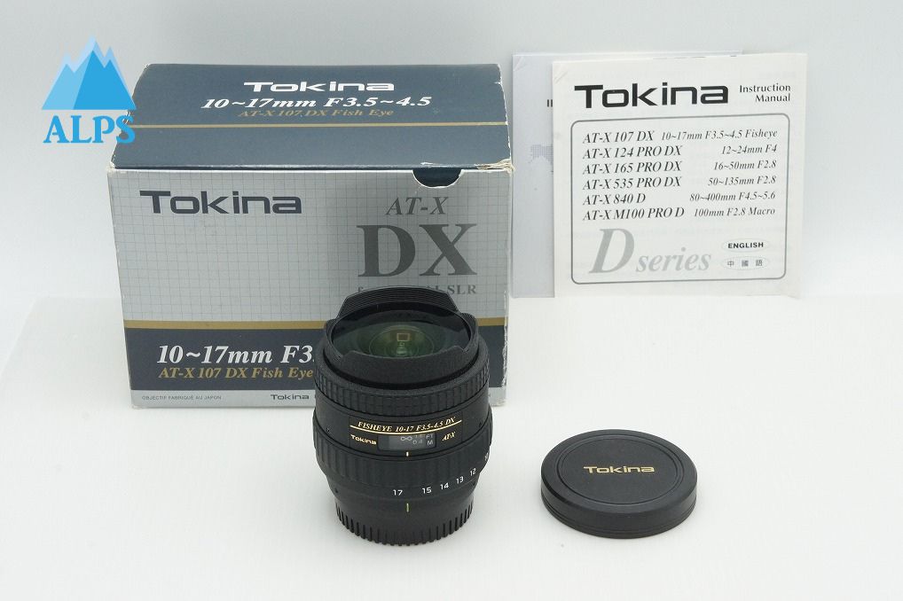 良品 Tokina トキナー AT-X 107 DX FISHEYE 10-17mm F3.5-4.5 Nikon ニコン Fマウント APS-C 元箱付 260127b
