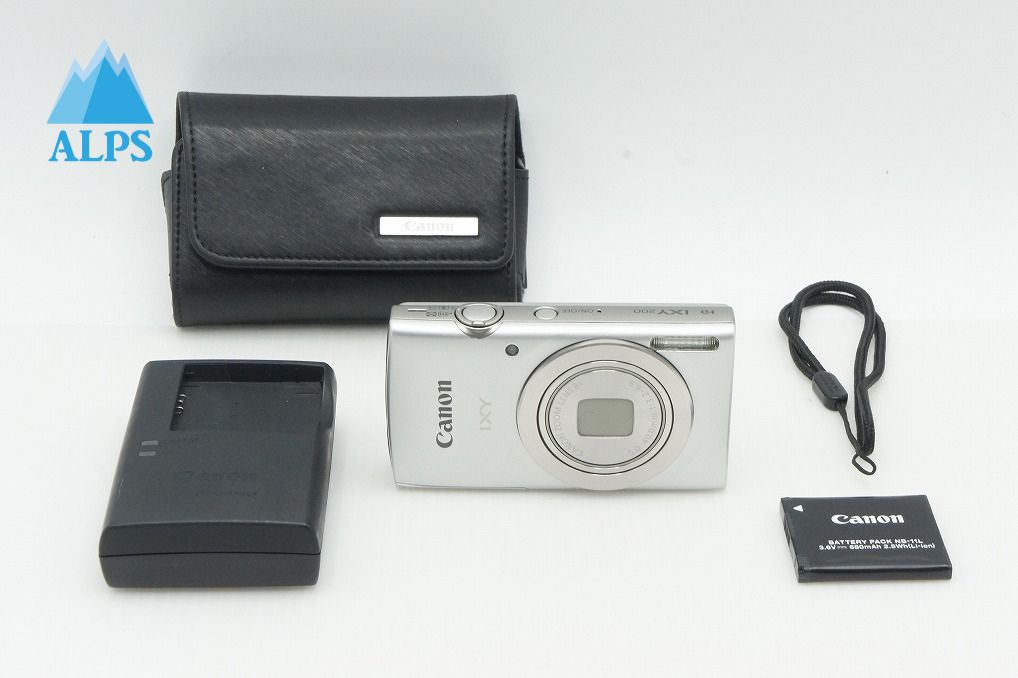 美品 Canon キヤノン IXY 200 コンパクトデジタルカメラ シルバー ケース付 260128b