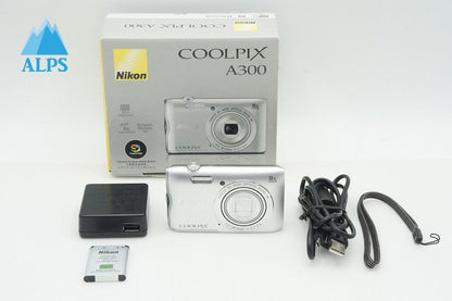 訳あり品 Nikon ニコン COOLPIX A300 コンパクトデジタルカメラ シルバー 元箱付 260121c