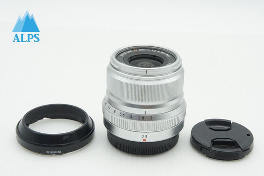 FUJIFILM フジフィルム FUJINON XF 23mm F2 R WR 単焦点レンズ シルバー フード付 260129x