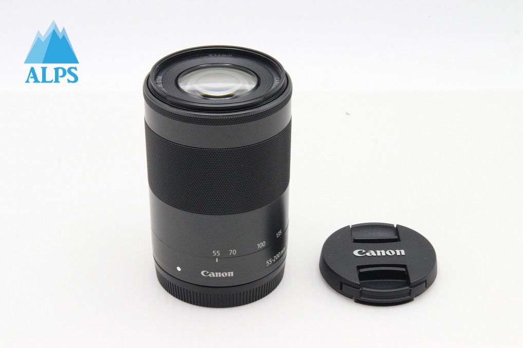美品 Canon キヤノン EF-M 55-200mm F4.5-6.3 IS STM EF-Mマウント ズームレンズ ブラック 260129r