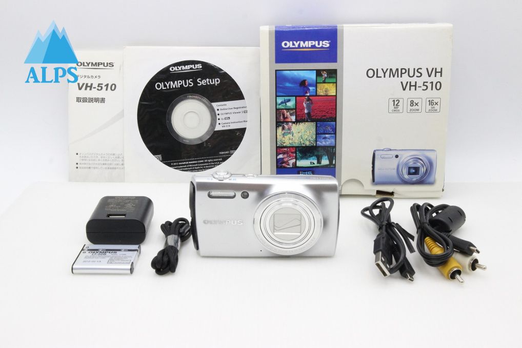 美品 OLYMPUS オリンパス VH-510 コンパクトデジタルカメラ シルバー 元箱付 260131k