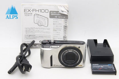 良品 CASIO カシオ EXILIM EX-FH100 コンパクトデジタルカメラ シルバー 260203k