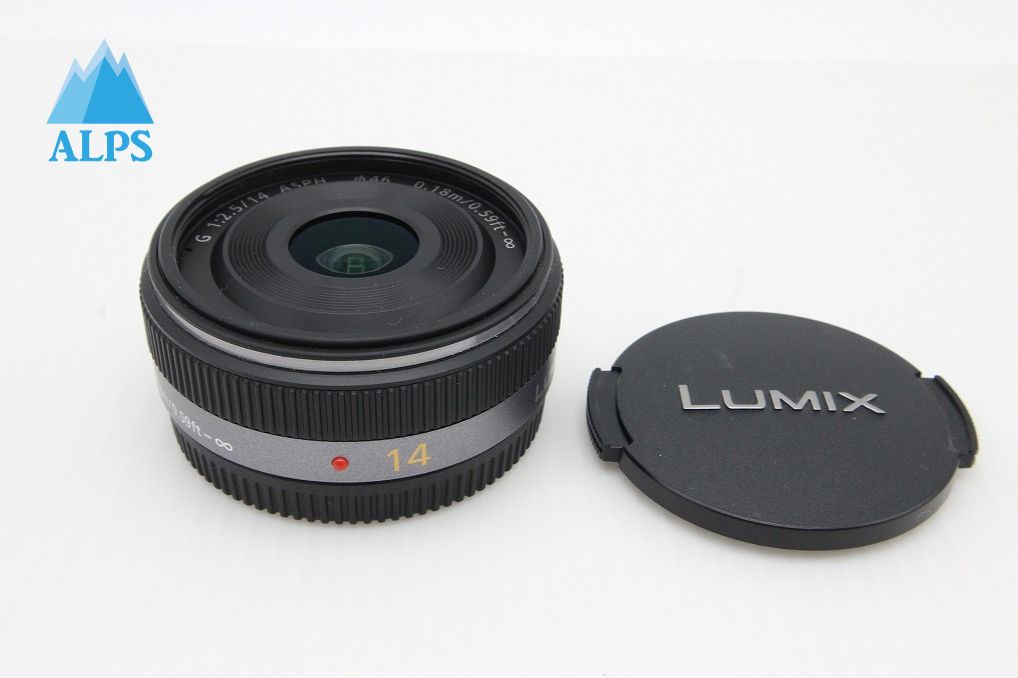美品 Panasonic パナソニック LUMIX G 14mm F2.5 ASPH. H-H014 広角パンケーキレンズ マイクロフォーサーズ 260131i