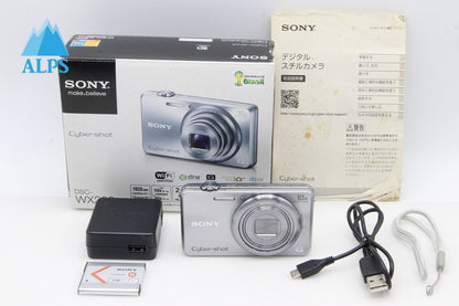 美品 SONY ソニー Cyber-shot DSC-WX200 コンパクトデジタルカメラ シルバー 元箱付 260203a