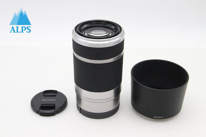 美品 SONY ソニー E 55-210mm F4.5-6.3 OSS SEL55210 Eマウント APS-C ズームレンズ フード付 260202f