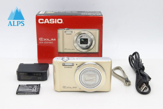 良品 CASIO カシオ EXILIM EX-ZS190 コンパクトデジタルカメラ ゴールド 元箱付 260203b