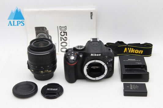 美品 Nikon ニコン D5200 ボディ+ AF-S DX 18-55mm VR レンズキット デジタル一眼レフカメラ 260202g