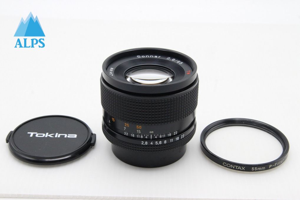 良品 CONTAX Carl Zeiss Sonnar T* 85mm F2.8 AEJ ヤシコンマウント CY Mount 単焦点レンズ フィルター付 260203ag