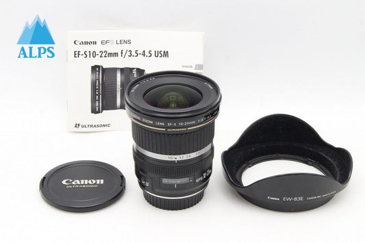 良品 Canon キヤノン EF-S 10-22mm F3.5-4.5 USM APS-C ズームレンズ フード付 260203ad