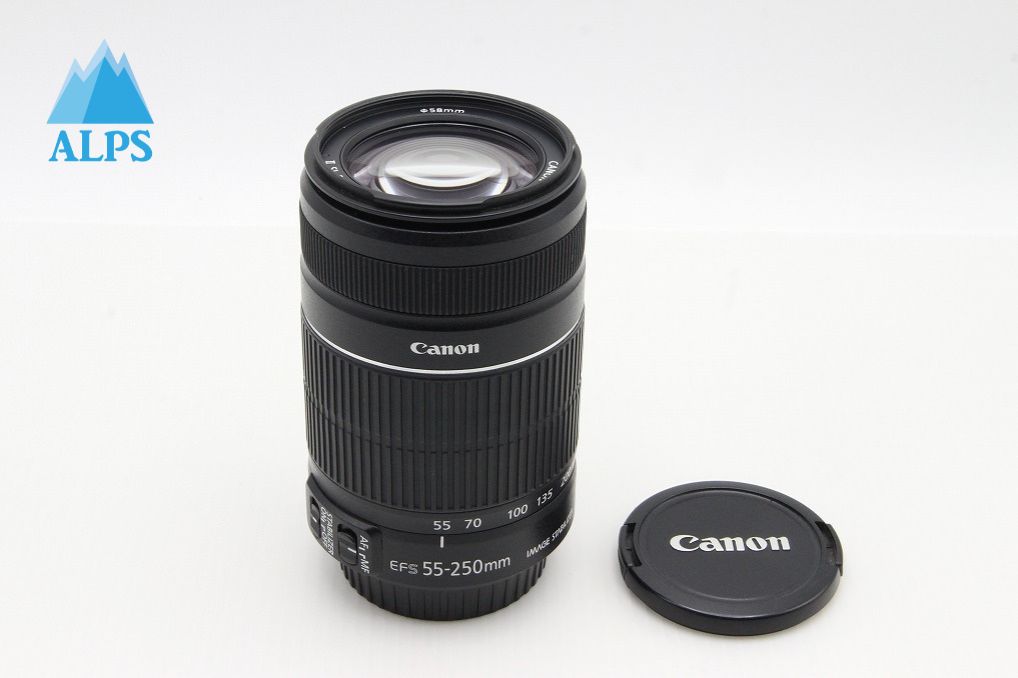 良品 Canon キヤノン EF-S 55-250mm F4-5.6 IS II APS-C ズームレンズ 260203ae