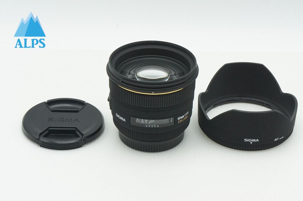 美品 SIGMA シグマ 50mm F1.4 EX DG HSM Canon キヤノン EFマウント 単焦点レンズ フルサイズ フード付 260205s