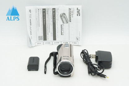 美品 JVC ケンウッド Everio GZ-E77 デジタルビデオカメラ ピンクゴールド 260206j