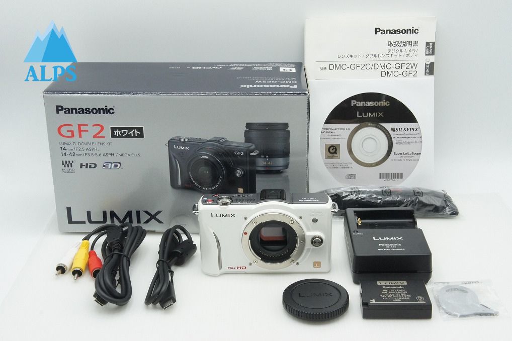 美品 Panasonic パナソニック LUMIX DMC-GF2 ボディ ミラーレス一眼カメラ ホワイト 元箱付 260209h