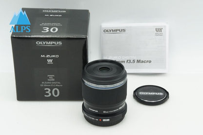 美品 OLYMPUS オリンパス OM SYSTEM M.ZUIKO DIGITAL ED 30mm F3.5 Macro マイクロフォーサーズ 元箱付 260212r