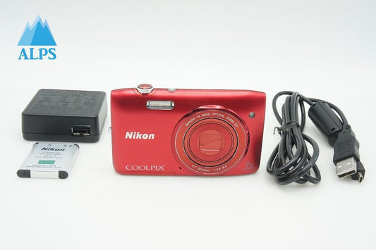 良品 Nikon ニコン COOLPIX S3400 コンパクトデジタルカメラ レッド 260213j