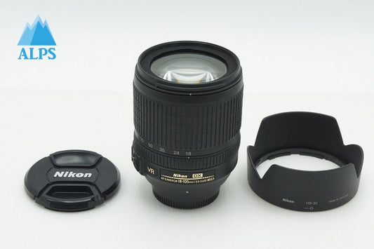 美品 Nikon ニコン AF-S DX NIKKOR 18-105mm F3.5-5.6G ED VR ズームレンズ フード付 260216b