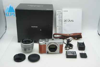 美品 FUJIFILM X-A5 ボディ+ XC 15-45mm F3.5-5.6 OIS PZ レンズキット ミラーレス一眼カメラ ブラウン 元箱付 260217f