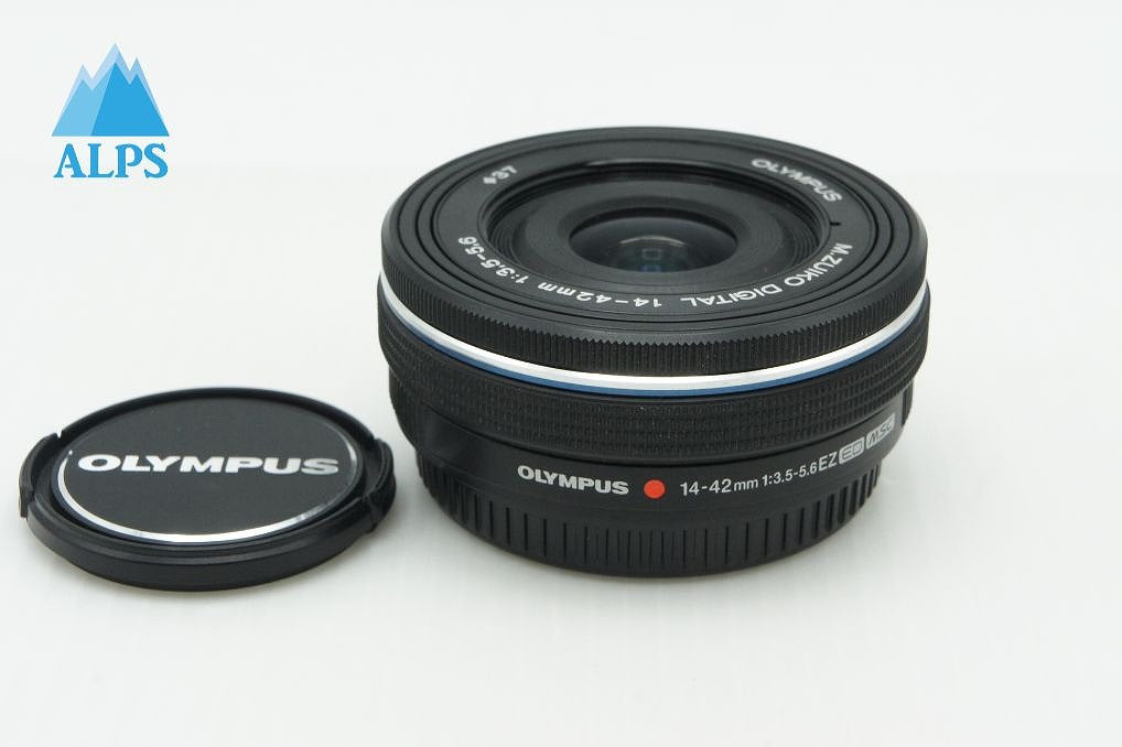 美品 OLYMPUS M.ZUIKO DIGITAL ED 14-42mm F3.5-5.6 EZ マイクロフォーサーズ ズームレンズ ブラック 260218y
