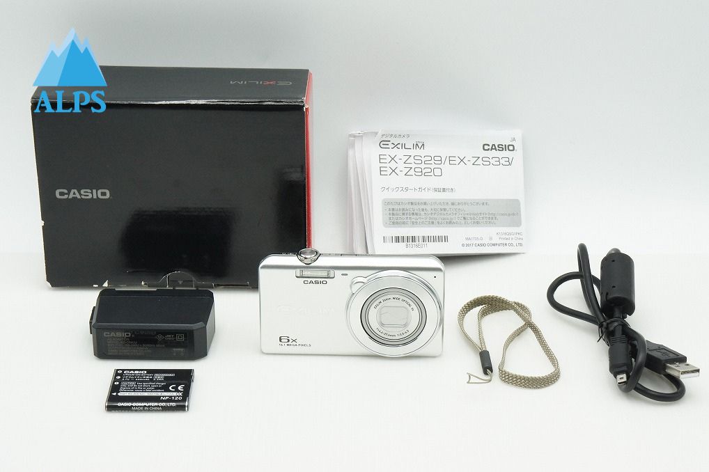 美品 CASIO カシオ EXILIM EX-ZS29 コンパクトデジタルカメラ シルバー 元箱付 260223i