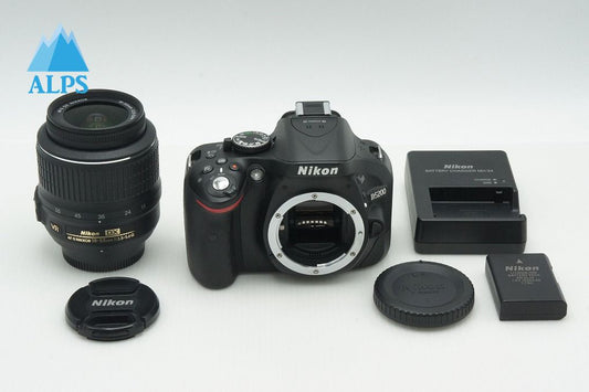 美品 Nikon ニコン D5200 ボディ + AF-S DX 18-55mm VR レンズキット デジタル一眼レフカメラ ブラック 260226a