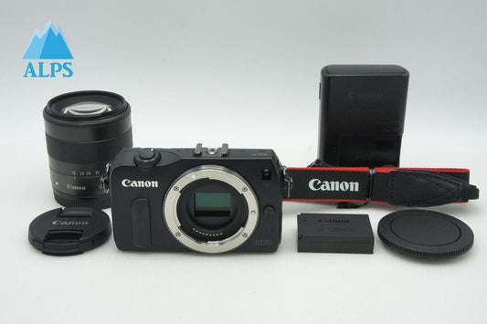 良品 Canon キヤノン EOS M + EF-M 18-55mm IS STM レンズキット ミラーレス一眼カメラ ブラック 260226t