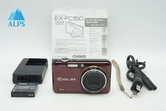 良品 CASIO カシオ HIGH SPEED EXILIM EX-FC150 コンパクトデジタルカメラ レッド 260227g