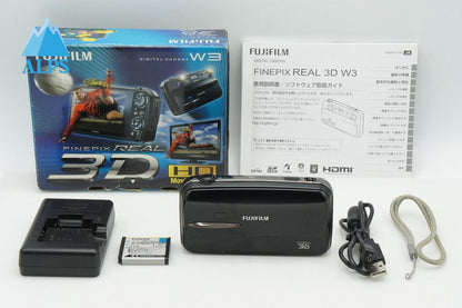 美品 FUJIFILM フジフィルム FinePix REAL 3D W3 コンパクトデジタルカメラ ブラック 元箱付 260227f